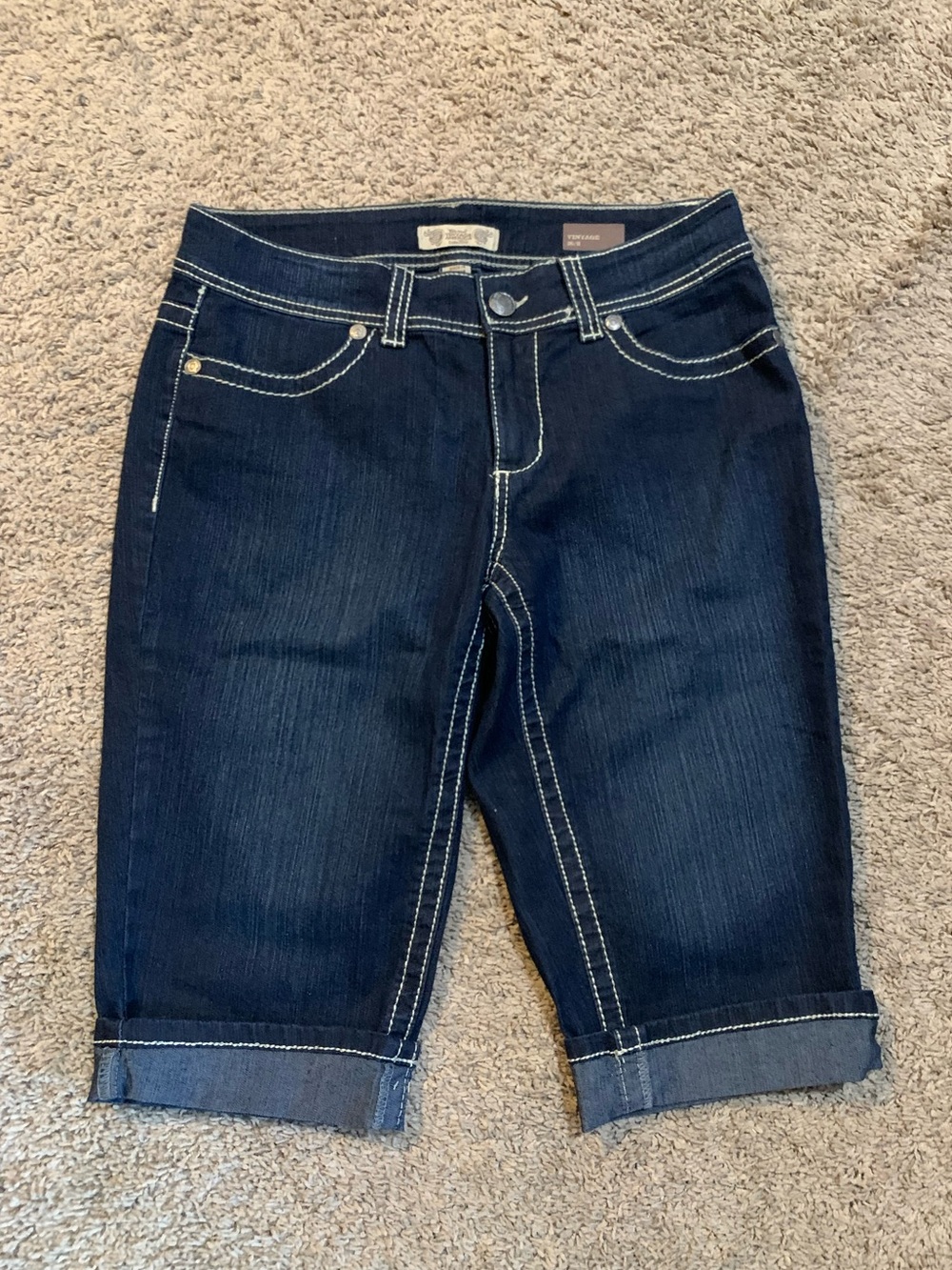 Nine West Vintage American Dark Denim Jean Shorts 29 / 8